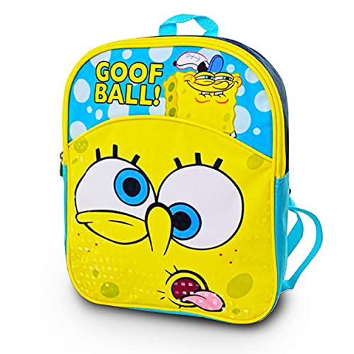 SpongeBob SquarePants Mini Backpack and Water Bottle Set - 11" Spongebob Backpack with Water Bottle, and More (Spongebob School Supplies Bundle)2