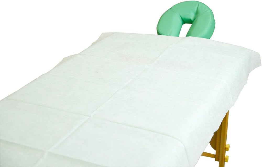 Teqler131042weiss Disposable sheets for exam tables, massage tables and chairs, 200 cm x 70 cm (100 per pack)