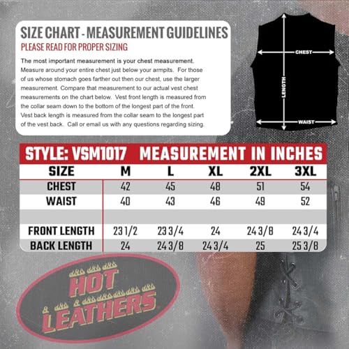 Hot Leathers Men’s Black Medium Weight 10‑Pocket Leather Vest with Side Laces by Hot Leathers - Image 3