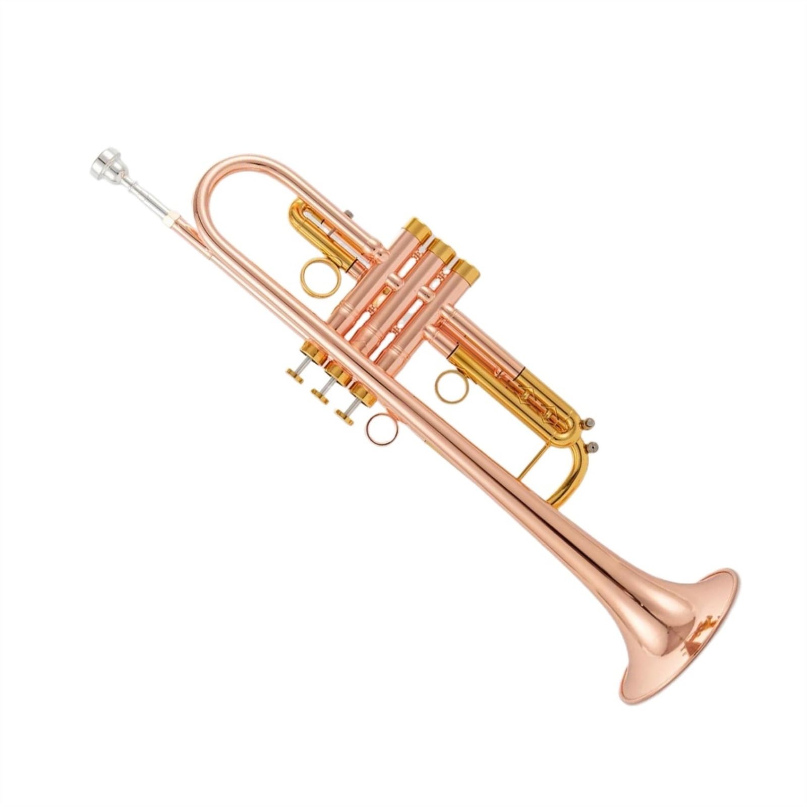 Standard Trąbka Trąbka Z Różowego Złota Miedź Vintage Klucz B Akcesoria Do Trąbki Profesjonalny Instrument Muzyczny Trąbka Dla Początkujących