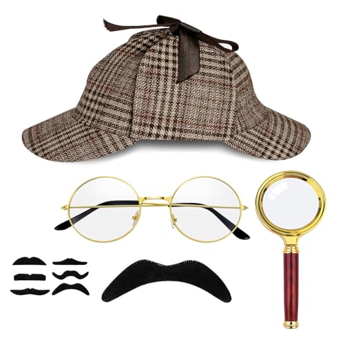 Detective Costume Accessories Set, Detective Hat Dress up Costume for