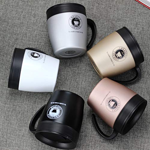 Upkoch Copo de café em aço inoxidável, caneca térmica, xícara de café de negócios, copo térmico, com
