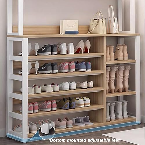 Étagère à chaussures empilable en métal de 100 cm au design modulable durable - 6