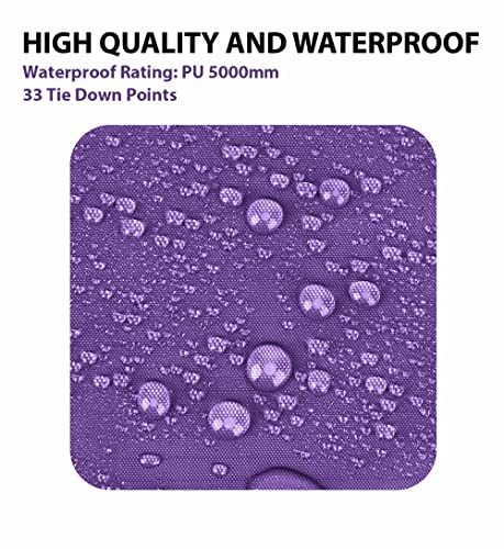 Gold Armour Rainfly Tarp Hammock, Premium 14.7ft/12ft/10ft/8ft Rain Fly Cover, Waterproof Ultralight Camping Shelter Canopy, Survival Equipment Gear Camping Tent Accessories (Purple 14.7ft x 12ft)