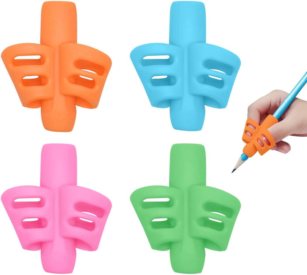 Pencil Grips for Handwriting, IVARSOYA Pencil Grip for Kids Training Writing Aid Tool for Children (4Pcs)