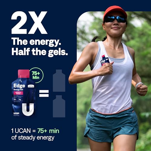 Image of UCAN Edge Energy Gel Shots, Variety Pack (12, 2 Ounce Packets) for Running, Training, Workouts, Fitness, Cycling, Crossfit | Sugar-Free, Vegan, & Keto Friendly Energy