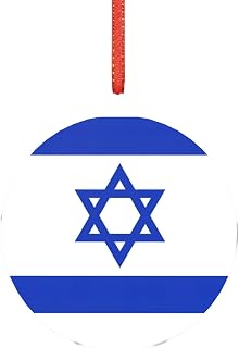 Israeli Flag Clear Christmas Decorations, Acrylic Adornos De Navidad for A Minimalist Christmas Tree