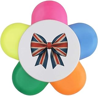 Azeeda 'Union Jack Bow' Flower Shape Highligh...