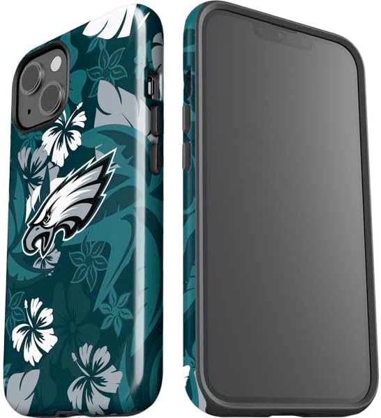 Skinit Impact Phone Case Compatible with iPhone 15 - Officially Licensed NFL Philadelphia Eagles Tropical Print Design