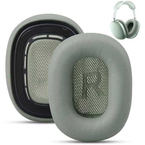 Replacement Ear Cushions for Apple AirPods Max Headphone, Knit-Mesh Canopy and Memory Foam Compatible for Alppe Airpods Max, Noise Cancellation Over-Ear Headphones (Green)