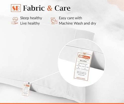 Miniatura 6 de SGI - Funda de almohada de tamaño King, color verde azulado, suave y cepillada, de microfibra de lujo, fácil cuidado, súper suave y transpirable,