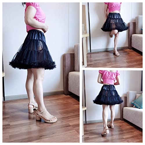 Image of CHERRY LOVE 18inch Petticoat Mid-Thigh Underskirt Princess Puffy Mini Skirt