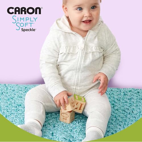 Image of Caron Simply Soft Speckle Vintage Yarn - 3 Pack of 141g /5 oz - 100% Acrylic - #4 Worsted (Medium) - 235 Yards - Knitting /Crochet