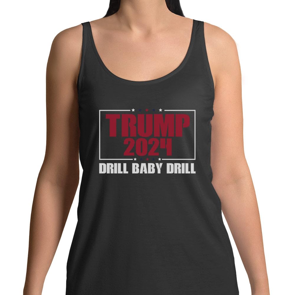 Drill Baby Drill Trump 2024 Tank Top Unisex X-Large Black