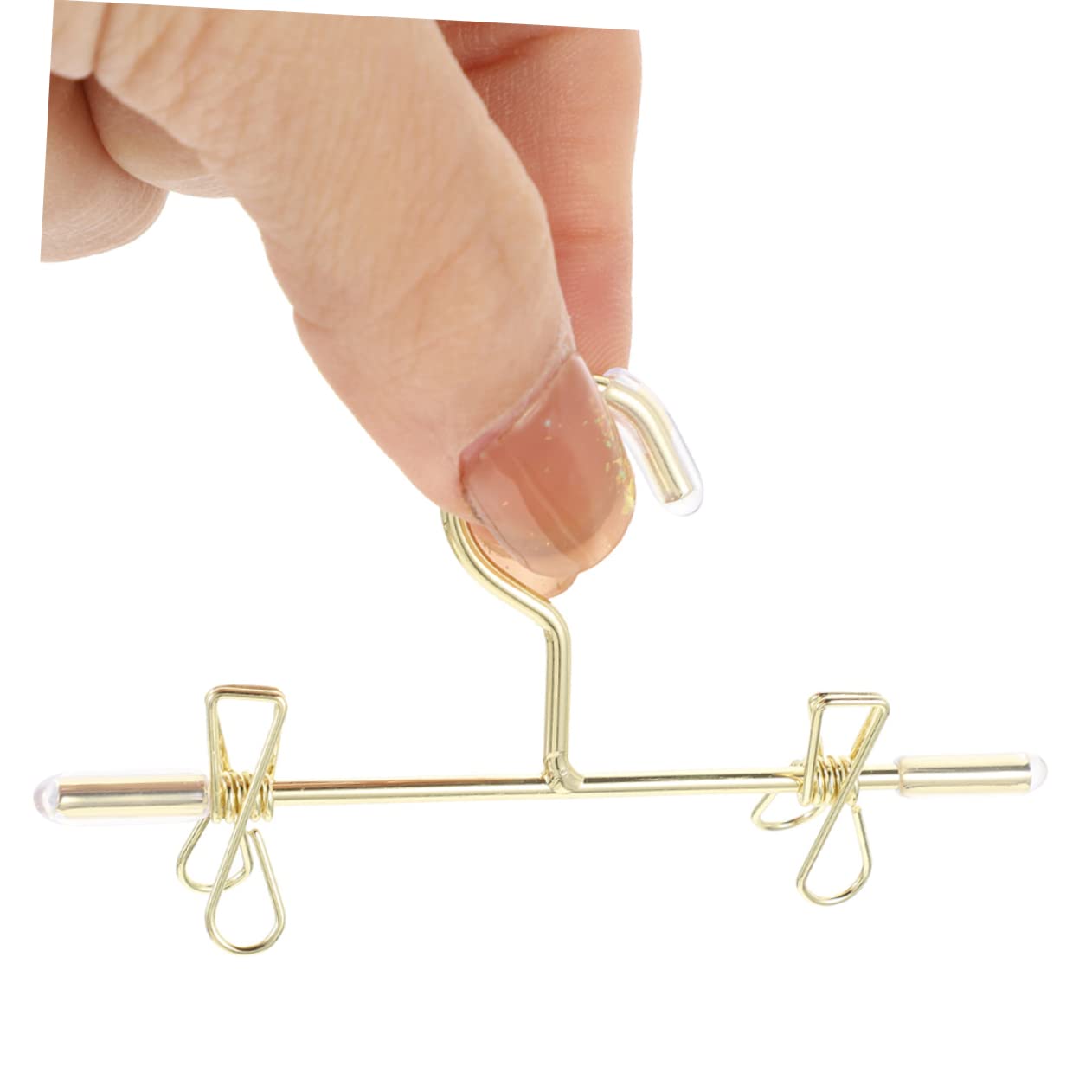 ABOOFAN Mini Perchas para Ropa De Muñecas De Hangers para Decoración De Muñecas Y Exhibición De Vestidos 6 Piezas X 5