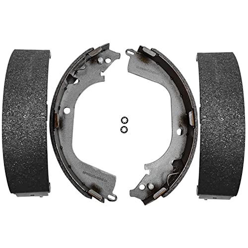 Detroit Axle - Rear Semi-metallic Brake Shoes for 2008-2013 Chevy Silverado 1500 GMC Sierra 1500 2009 2010 2011 2012 Brakes Shoes Replacement [for Vehicles w/Rear Drum]