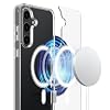 Rongep Samsung Galaxy S26 için Şeffaf Kılıf Mag-Clear Güçlü Manyetikli [MagSafe ile Uyumlu] S26 Koruyucu Sararmaya Dayanıklı Kalın Yapılı Darbe Emici PC+TPU Hibrit Tasarım Samsung S26 Kılıfı