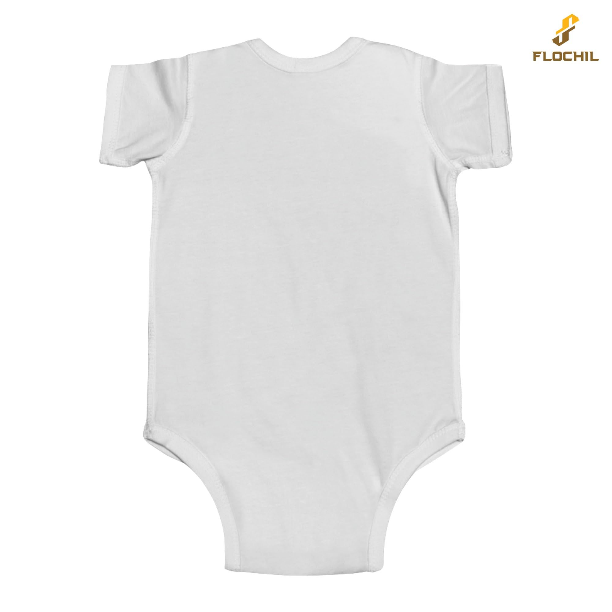 FLOCHIL Personalized Dog Baby Onesie With Name Photo, Protected