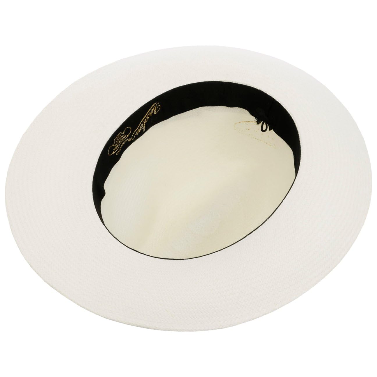 Borsalino Big Brim Bogart Panamahut Bogarthut Strohhut Hut Sommerhut Sonnenhut Panamastrohhut Damen/Herren - Made in Italy Panamastroh mit Ripsband, Ripsband Frühling-Sommer Sommer
