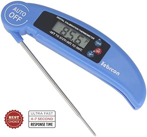 BBQ Thermometer,Instant Read Cooking Thermometer,Meat Thermometer with Long Probe & Magnet,Perfect for Kitchen,Outdoor,Food,Grilling,Grill,Roast,Turkey - AAA Battery Included – By Tebrcon