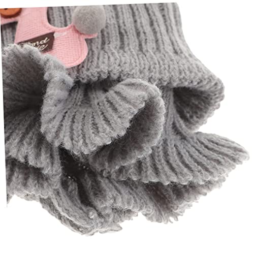 Bufanda infantil cuello chicos chicas bufanda de punto para bebe gris 7