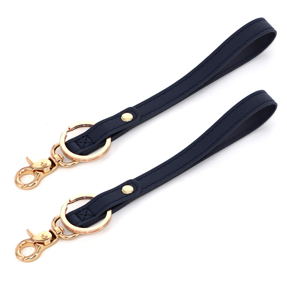 Women's Wristlet Strap Keychain(2 Pack),Wristlet Strap for Key, Hand Wrist Lanyard Key Chain Holder，Gold Keychain