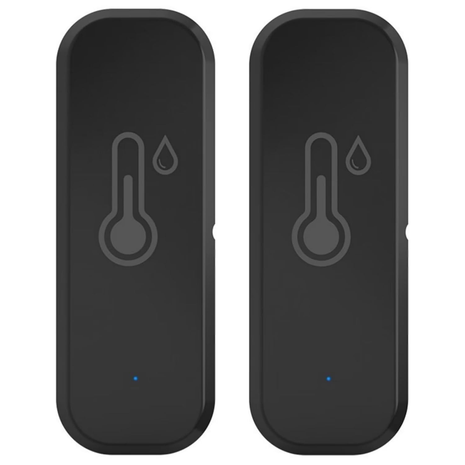 WiFi Temperature and Humidity Sensor,Compatible with Alexa and Google Home,No Hub Required,for Home,Baby Rooms,Greenhouses Accessories,Garages Black 4Pack(No Include Battery)