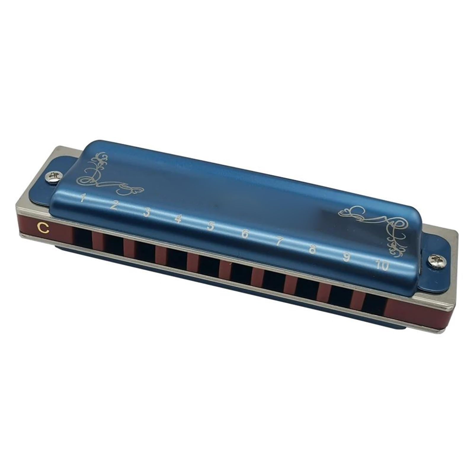 principianti armonica Armonica Blues A 10 Fori Armonica Blues Diatonica Con Custodia/Armonica Più Professionale Per Giocatori Principianti Adulti(Blue)