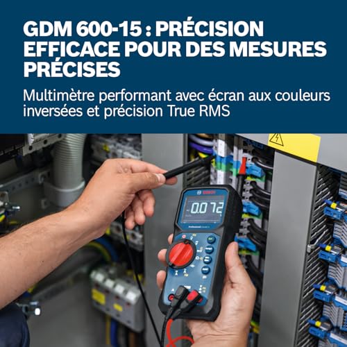 Multimètre True RMS écran LCD inversé Bosch GDM 600-15 capacité fréquence