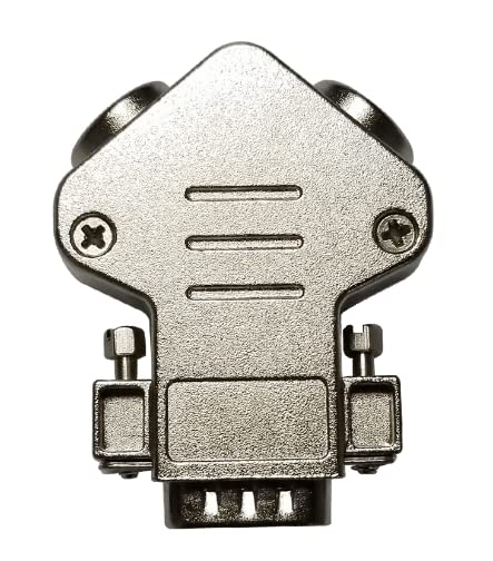 D SUB 9 Shell Angle of 45 Degrees Dual Control Cable 9Pin Zinc Alloy Silver VGA9 2V2 2W2