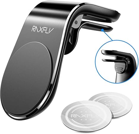 Amazon Nitiumi 車載ホルダー スマホスタンド マグネット式 高級感 360度回転可 落下防止 着脱簡単 超安定 片手操作 エアコン吹き出し口用 Iphone Ipad Galaxy Sony Huawei等に多機種対応 ブラック オーディオ用車載ホルダー 車 バイク