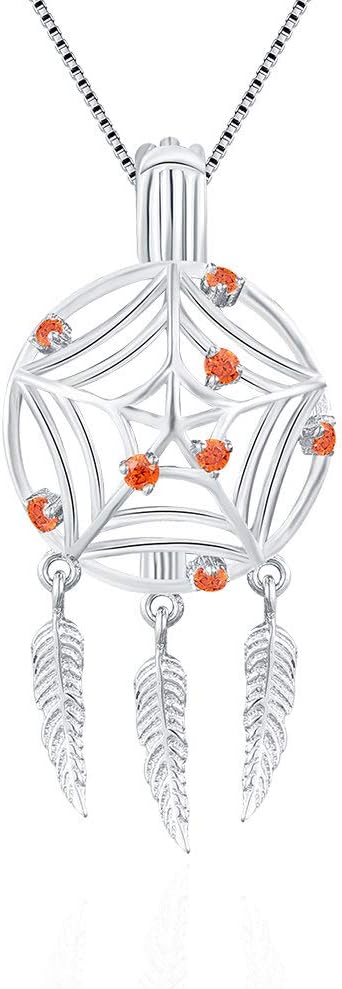 Dreamcatcher Cage Pendants for Pearl Jewelry Making Sterling Silver, Design Pearl Cage Pendants for Women