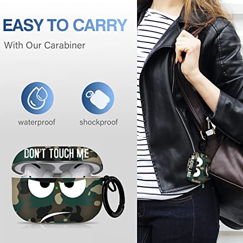 Image of for Airpods Pro 2nd Generation Case 2022, Don't Touch Me for Airpods Pro 2 Cover with Keychain Soft Cute Shockproof Cover for Women Men Compatible Apple AirPod Pro 2,Green