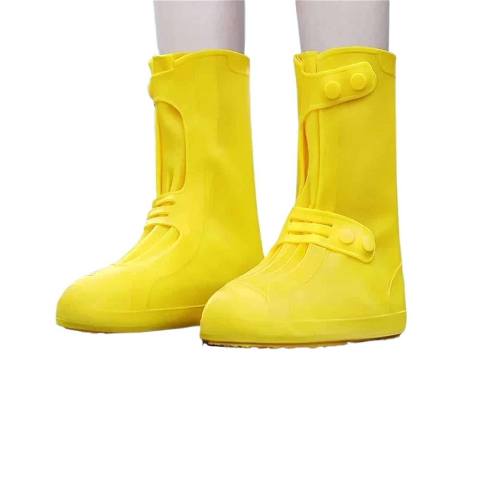 Funda Impermeable for Zapatos de Silicona, for Botas de Lluvia Altas, Antideslizante, Reutilizable, for Exteriores, Gruesa, for Agua para Días de Lluvia y Nieve(Black High,L)