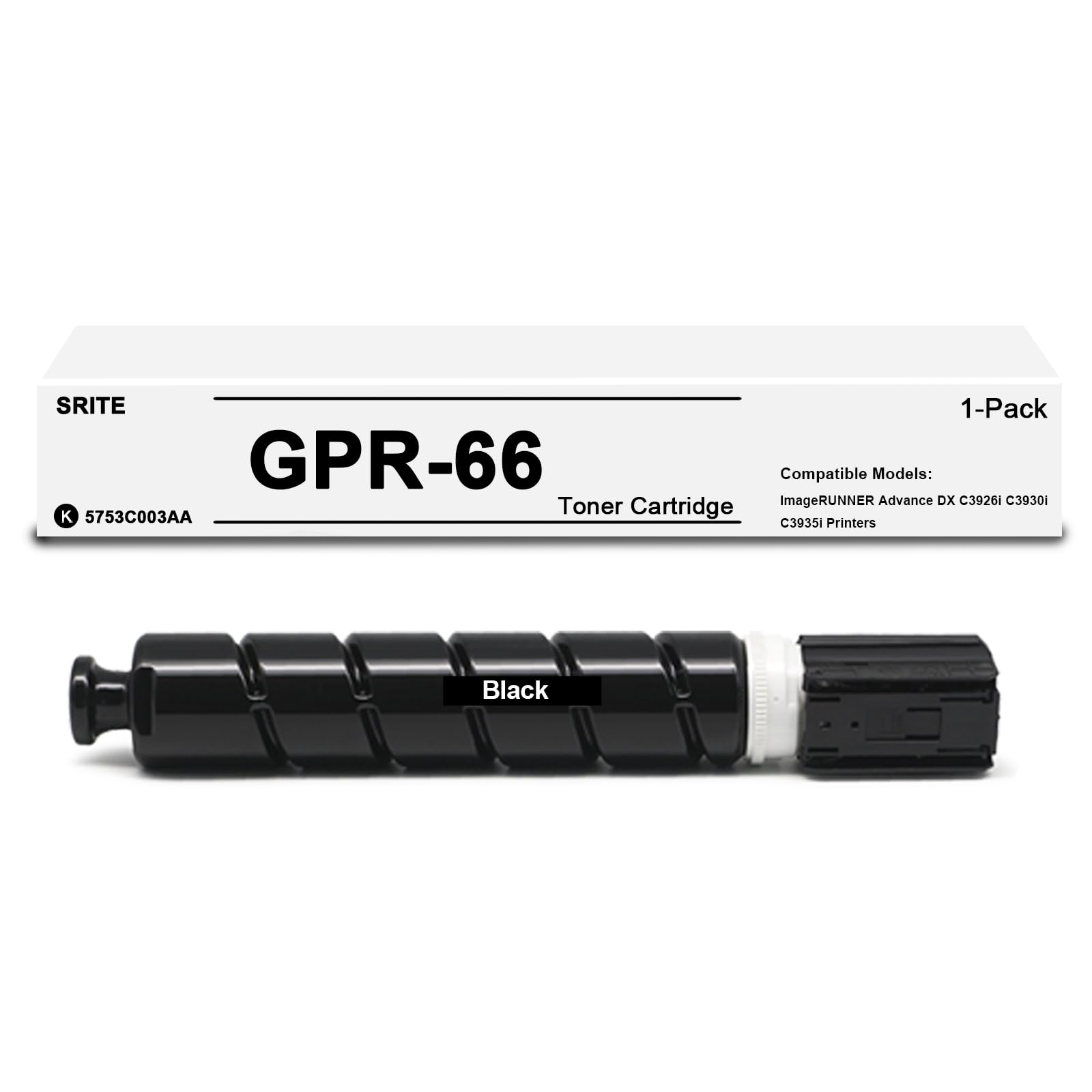 SRITE GPR-66 Black Toner Compatible for Canon C3926i C3930i C3935i | ImageRunner Printer for 5753C003AA Toner Cartridge | High Yield 40K Pages