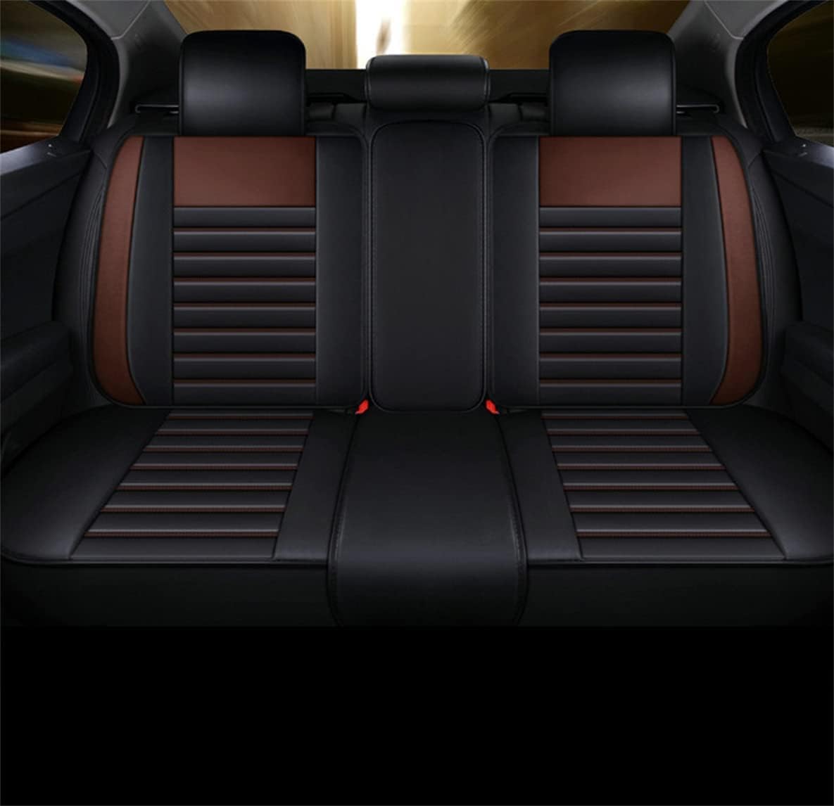 9 Piezas Cuero Coche Juegos Cubreasientos para Hyundai Tucson 2000-2025,5 Plazas Fundas Asiento Impermeables Transpirabilidad Interior Accesorios,Coffee-Standard_Set