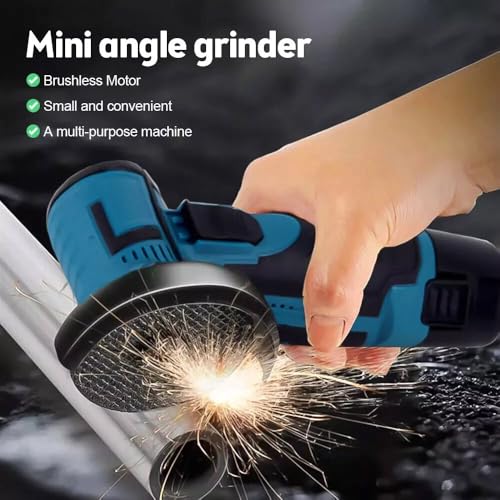 Ccarzzi Angle Grinder 12V Mini Cordless Angle Grinder With 2 2000Mah Batteries, 2 Grinding Pads, 19500RPM, For Polishing And Grinding - 4