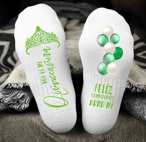 Quinceañera Bityhday Socks for 15 Year Old Girls, Mis Quince Gifts for Teenager2