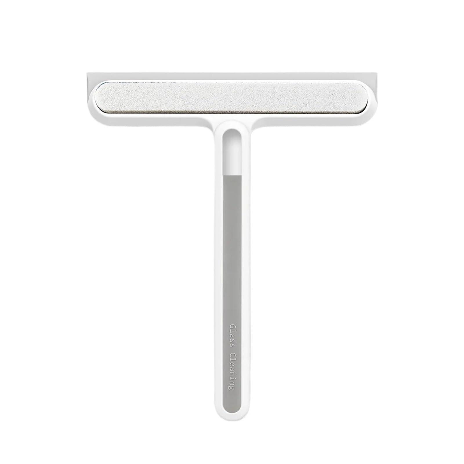 Glass Water Squeegee Silicone Glass Squeegee Mirror Window Shower Household Cleaning Wiper Tool(White)