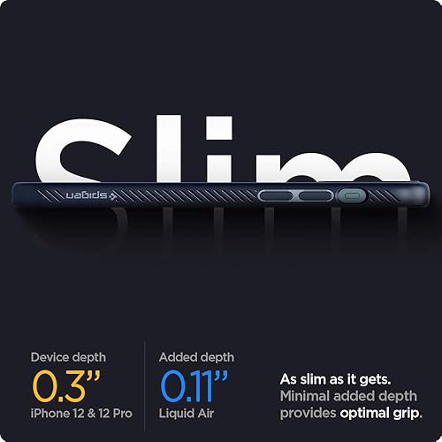 Vista 320 de Spigen Liquid Air - Funda diseñada para iPhone 13 Pro Max (2021), color negro mate