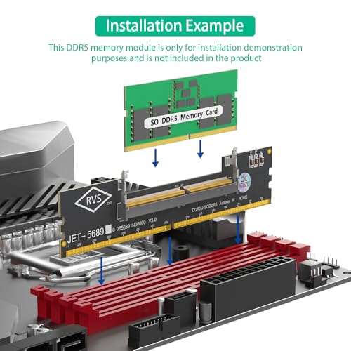 Image of DDR5 RAM to SO DDR5 U-DIMM Adapter Memory Card Converter Tester New