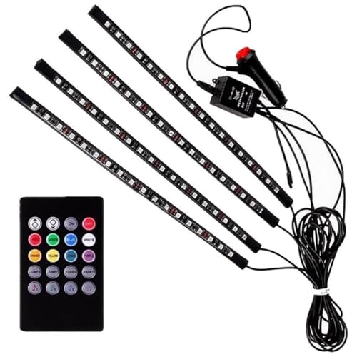 FIXOSHEE Lampe Ambiance Voiture RGB LED Multi-Couleurs Télécommandée Lumière Décorative
