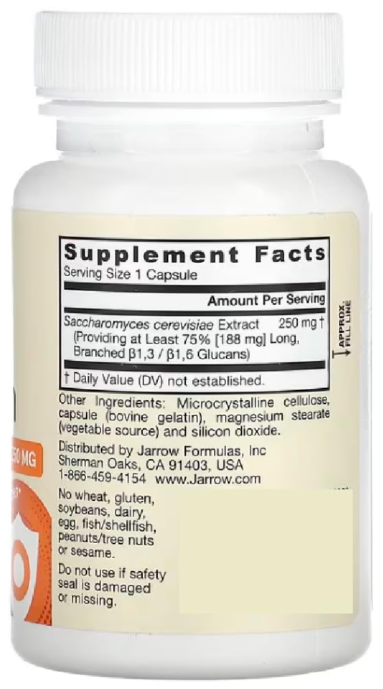 Jarrow Formulas - Beta Glucan | Supporto per il sistema immunitario - 60 capsule