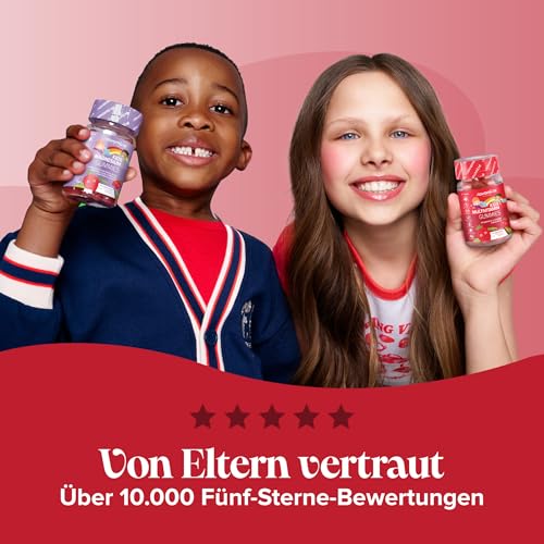Multivitamin Kinder Gummibärchen - mit Vitamin C, D, B6, B12, Jod, Zink - Multivitamin Tabletten Alternative - Vitamine Kinder - Glutenfrei Gummibärchen - 30 Gummies - Novomins