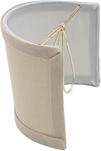 Miniatura 3 de Pantalla de lámpara de pared de medio barril de 4.5 pulgadas (lino beige)