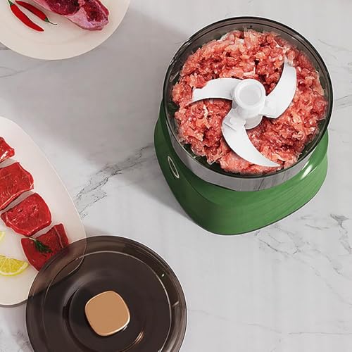 Procesador de alimentos picador de verduras, picador de ajo inalámbrico recargable por USB, 350 ml, triturador de alimentos portátil para el hogar