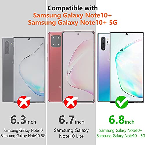 Image of NISHTECH for Samsung Galaxy Note 10 Plus Premium Transparent Hybrid Soft Slim Dust Proof Back Case Cover Silicone with Camera Protection