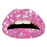 Fácil de quitar Labios Tattoo adhesivos y dermatológicamente Probado purpurina