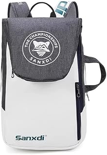 ラケットバッグ テニスバッグ バドミントンバッグ スポーツバック リュックサック レディース メンズ 男女兼用 撥水 軽量 (グレー)