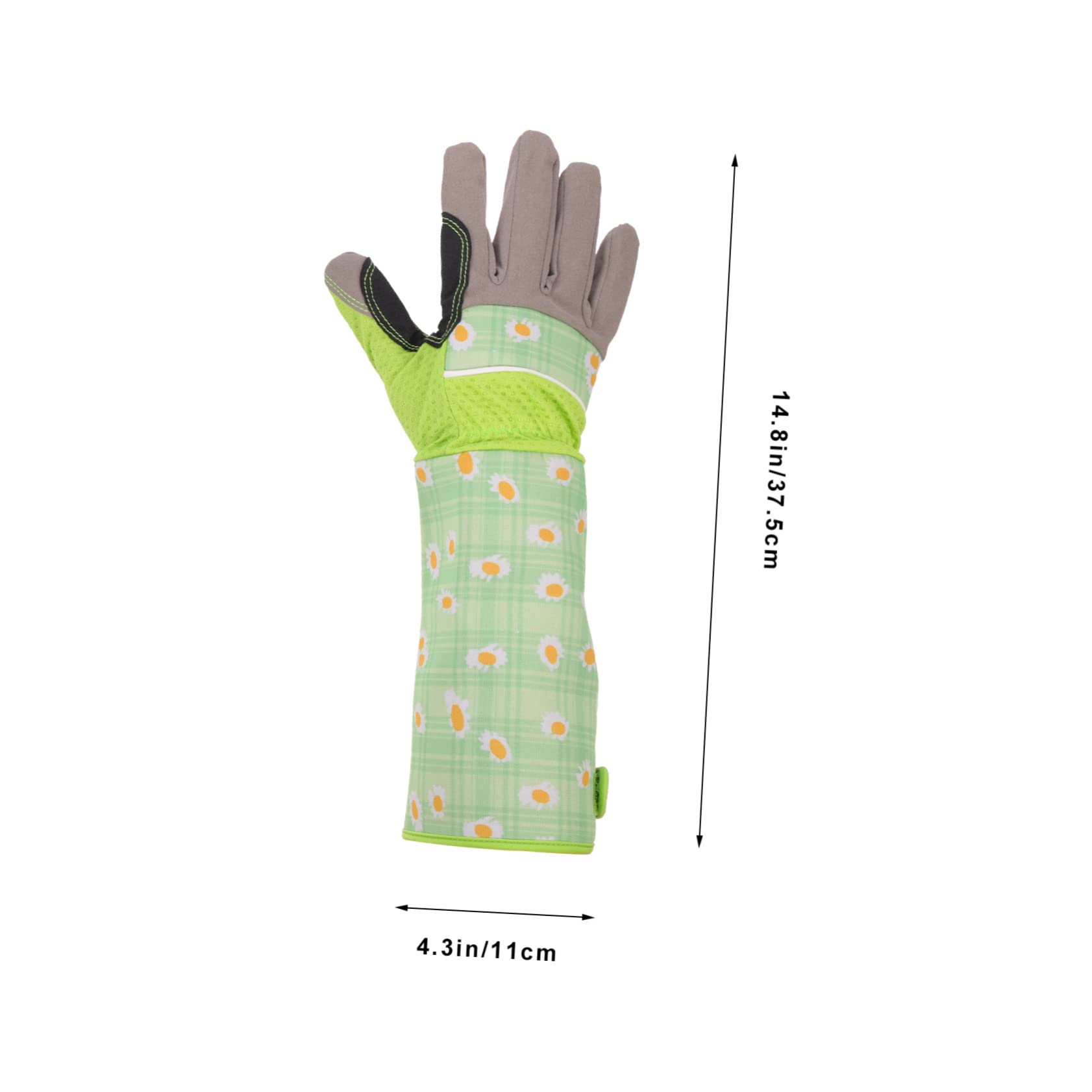 HANABASS Guantes de Jardinería Estampados Largos Protección para Manos, Material de Pu y Tela, Flexibles para Trabajo al Aire Libre y Cuidado del Jardín